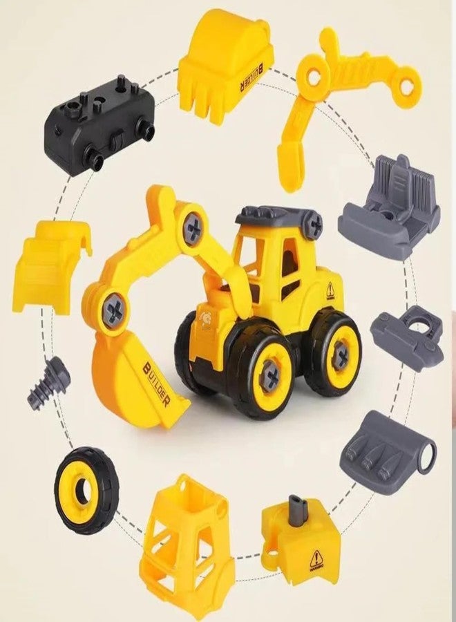 Space Enterprises Mechanical DIY Construction Engineering Car Toy Set of 4 | Building Sandbox Toys Truck, Birthday Gifts for Boys 2 3 4 5 6 Year Old - Set of 4 - Image 4